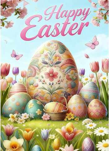 MEIYUDA 5D Easter Diamond Painting Kits for Adults, DIY Rabbits and Colored Eggs DIY Full Drill Diamond Art for Adults Beginners Crafts Kits, Cute Bunny Diamond Art Kit for Home Wall Decor 12×12in in Saudi Arabia