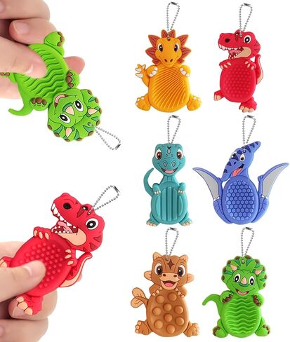 6pack Dinosaur Sensory Toys for Kids ، Soft Dino محكم لأطفال التوحد التهدئة ، وألعاب التوتر للطلاب في الفصل الدراسي يجب أن يثني على القلق أساسيات السفر in Kuwait