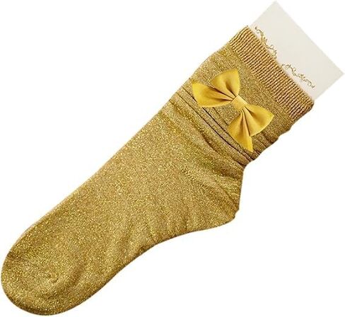 Ealafee Glitter Shiny Socks for Women Retro Loose Socks Short Tube Crew Socks in Saudi Arabia