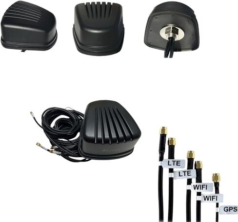 CompuPort 3in1 DQX Mobility Screw-Mount 5G/LTE مع WiFi(2.4/5 جيجا هرتز) وهوائي GPS/GLONASS MIMO للنقل، متوسط، أسود in Kuwait