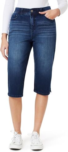 Angels Forever Young Women's Everluxe Sculpt Skinny 17" Side Slit Capri in Saudi Arabia