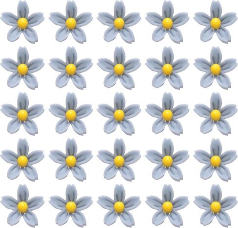 Mini Resin Flower, 0.31" Diameter, Miniature Tiny Flowers Dollhouse Mixing Colours - (Applications: for Fairy Garden Dollhouse Party Favors Micro Landscaping Nail Art) 50-Pieces in Kuwait