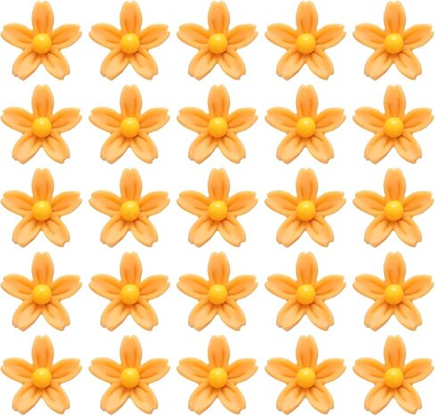 Mini Resin Flower, 0.31" Diameter, Miniature Tiny Flowers Dollhouse Mixing Colours - (Applications: for Fairy Garden Dollhouse Party Favors Micro Landscaping Nail Art) 50-Pieces in Kuwait