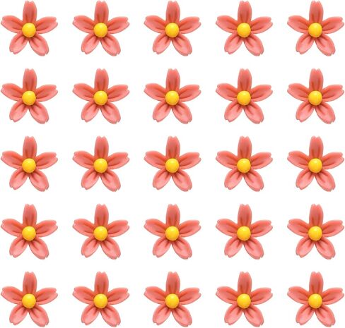 Mini Resin Flower, 0.31" Diameter, Miniature Tiny Flowers Dollhouse Mixing Colours - (Applications: for Fairy Garden Dollhouse Party Favors Micro Landscaping Nail Art) 50-Pieces in Kuwait
