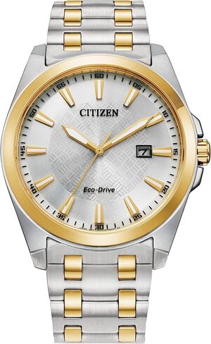 Citizen Men's Eco-Drive Classic Peyton Watch, 3-Hand Date, Sapphire Crystal, Luminous Markers, Silver/Green Dial in Saudi Arabia