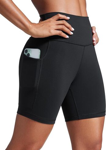 CRZ Yoga Women Butterbreeze Ristic Riker Shorts مع جيوب 6 '' - High Wehist Workout Gym Running Bobleyball Yoga in Saudi Arabia