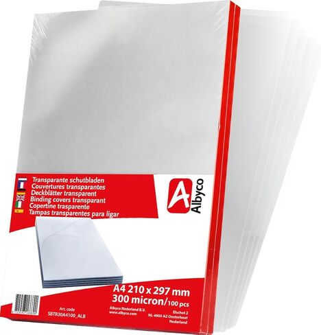 Transparent Glossy Covers, PVC Binding Covers, Thickness 0.20 mm/200 microns, Size A4 (210 x 297 mm), PVC Plastic Sheets in Saudi Arabia