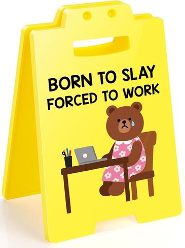 MBL Funny Office Decor Gifts - Not in The Mood, Small Fun Gag Desk Mini Warning Caution Sign Cubicle Decoration for Women Men Coworker Teammate Employee Boss Birthday Christmas in Kuwait