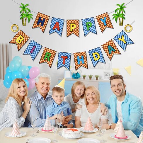 Happy Birthday Banner Decorations, Hedgehog Themed Background, Perfect and Colorful Banner for Baby and Kids Birthday Party Supplies in Saudi Arabia