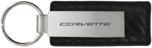 SR1 Performance C8 Corvette Metal/Leather Keychain - علامة مفتاح شيفروليه مرخص رسميًا in Kuwait