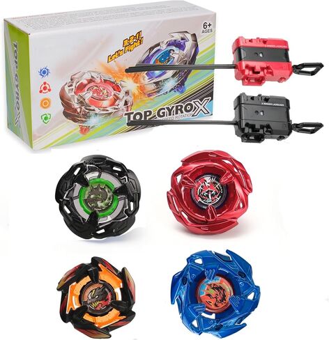 X Stadium Battle Set with X-Celeration Rail, 6 Right-Spin Tops, 2 Launchers and 1 Arena, Blade Battling Xtreme Game in Kuwait