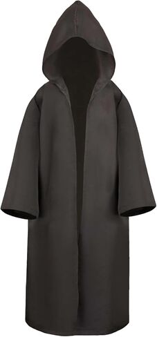 Kids Wizard Tunic Wooded Jedi Robe Boys Monk Criest Cloak Halloween Cosplay Knight Hood Cape Renaissance Comple in Kuwait