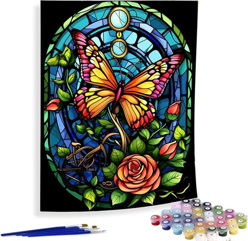 Diymood Paint by Numbers Kits for Adults City, DIY Oil Painting Scenery Acrylic Paint by Number for Adults Beginner with Brushes for Home Wall Decor 16x20 inch in Kuwait