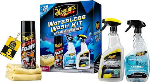 مجموعة غسل MeGuiar Waterless - هذه المجموعة المتميزة التي تفصل المجموعة تفصل الأوساخ والأوساخ بلطف ، وتضيف Shine وتحمي العديد من الأسطح على سيارتك بدون ماء - احصل على نتائج مذهلة تفصل في أي مكان in Saudi Arabia