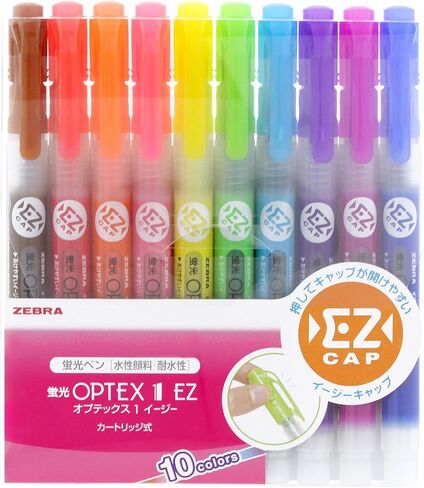 Zebra Optex 1 EZ Pink Highlighter, 10 Count B-WKS11-P in Kuwait