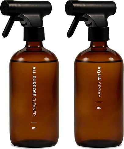 زجاجة رذاذ زجاج Maisonovo - 16.9 Fl Oz Amber X 2 مع 16 علامة in Kuwait