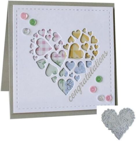 Mvchifay Cutting Dies Christmas Tag Set Metal Stencils Scrapbooking Tool DIY Carbon Steel Embossing Template for Paper Card Making (Hollow Flower Layer-14.3x11cm) in Kuwait