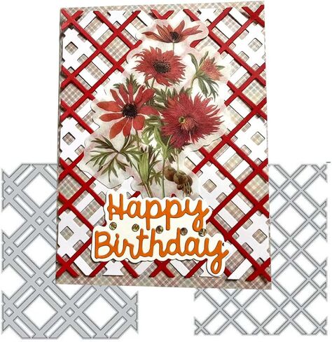 Mvchifay Cutting Dies Christmas Tag Set Metal Stencils Scrapbooking Tool DIY Carbon Steel Embossing Template for Paper Card Making (Hollow Flower Layer-14.3x11cm) in Kuwait