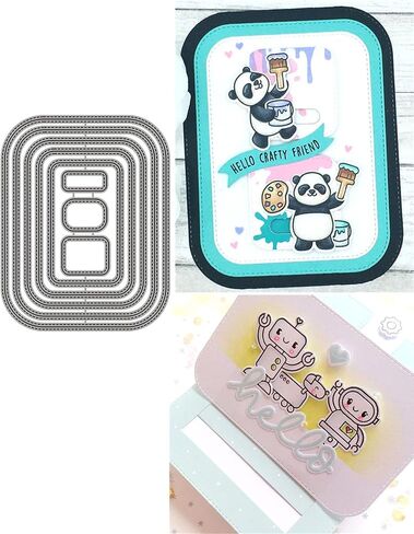 Mvchifay Cutting Dies Christmas Tag Set Metal Stencils Scrapbooking Tool DIY Carbon Steel Embossing Template for Paper Card Making (Hollow Flower Layer-14.3x11cm) in Kuwait