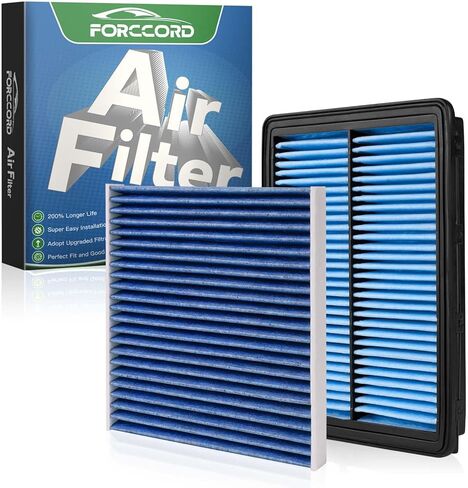 Forccord 1Pcs HEPA Cabin Air Filter and 1Pcs Engine Air Filter Fit for 2023-21 Hyundai Santa Fe, 2020-22 Sonata, 2023-21 Kia K5, 2023-22 Hyundai Tucson Carbon Cabin Filter Replacement 97133L1000 in Saudi Arabia