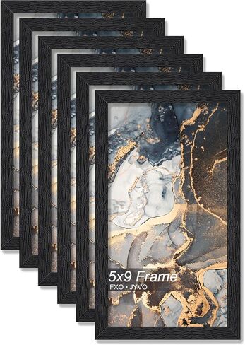 إطار خشب هندسي 24 × 32 ، إطار صورة أسود لفيلم ألغاز 24 × 32 بوصة ، الوزن الخفيف 24 من 32 إطار ملصق مع الحبوب الخشبية للجدار - 1 حزمة/أسود/24 x32 in Kuwait