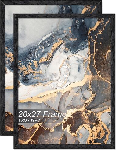 إطار خشب هندسي 24 × 32 ، إطار صورة أسود لفيلم ألغاز 24 × 32 بوصة ، الوزن الخفيف 24 من 32 إطار ملصق مع الحبوب الخشبية للجدار - 1 حزمة/أسود/24 x32 in Kuwait