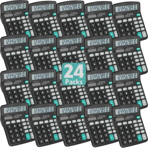 6 Pack Calculator Bulk, 12 Digits Calculators Desktop with Large LCD Display and Sensitive Butto, Solar and Battery Dual Power, Desk Calculator for Office, School, Home in Kuwait
