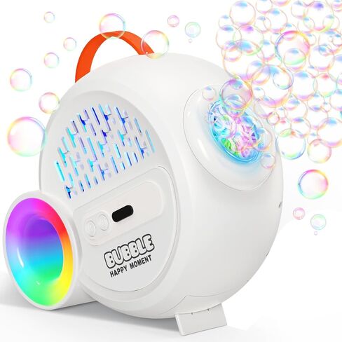 Bubble Machine for Kids Toddlers,Automatic Bubble Maker with RGB Light,Rechargeable Type-C Charge Bubble Blower,Bubble Toy for 3 4 5 6 7 Year Old Boy Girl,Outdoor Party Wedding Birthday Gifts(Gray) in Kuwait
