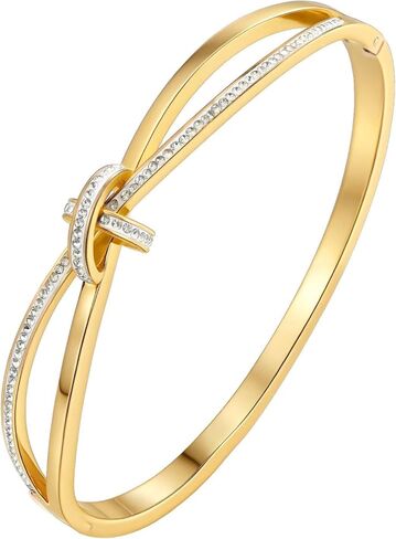 MILAKOO Dainty Stainless Steel Bangle Bracelet Gifts for Love Minimalism Glossy Thin Oval Shape Bracelet for Women in Saudi Arabia