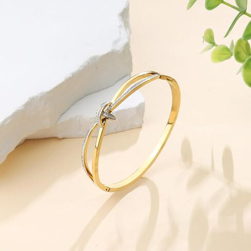 MILAKOO Dainty Stainless Steel Bangle Bracelet Gifts for Love Minimalism Glossy Thin Oval Shape Bracelet for Women in Saudi Arabia