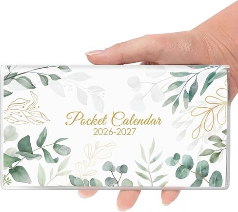 تقويم الجيب SKYDUE 2024-2026 للمحفظة، 6.5 بوصة × 3.5 بوصة، مخطط جيب لمدة 30 شهرًا مع غطاء ناعم مقاوم للماء وزهور ورقية ممتازة in Kuwait