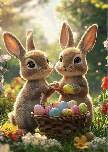 NAIMOER Easter Wreath Diamond Painting Kits for Adults, DIY 5D Diamond Painting Eggs, Full Drill Flowers Diamond Art Kits Perfect for Relaxation and Home Wall Decor 30x40cm in Kuwait
