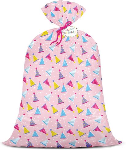 WRAPAHOLIC 56" Extra Large Pink Unicorn Birthday Gift Bag - Have a Magical Birthday Jumbo Bike Bag Gift Wrap for Girls, Baby Shower, Party, Holiday - 56" H x 36" W in Saudi Arabia