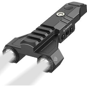 DARKFANG 1450 Lumen Tactical Flashlight Low Profile Design Rechargeable Weapon Light for Picatinny Rail
