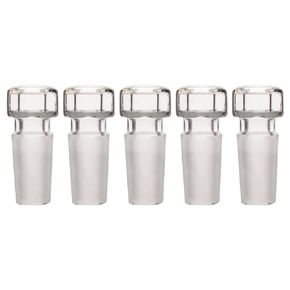 stonylab Glass Hex Head Hollow Glass Stopper, Hexagonal Head Glass Hollow Stopper for 19/22 Outer Joint Glass with Closed Bottom (5 Packs)