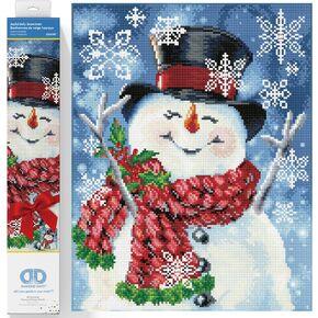 DIAMOND DOTZ Joyful Jolly Snowman Diamond Painting Kits for Adults - Diamond Art Kits a Relaxing Creative Craft Kit with Dotz Gems 18x14