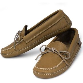 Laurentian Chief Moccasin Slippers for Men with Canada Quality Genuine Cowhide Leather, Single Lacing, Durable Comfortable Stylish Shoes for House Indoor in Kuwait