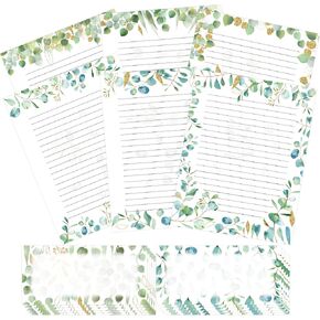 Stationary Paper with Envelopes Eucalyptus Stationary Set with Lines Letter Writing Paper 8.5 x 11