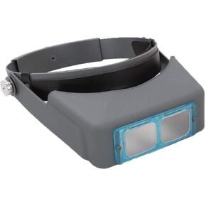 1.5X 2X 2.5X 3.5X Headband Head Band Reading Magnifier Double Lens Visor Opitcal Glass Binocular Magnifying Jeweler Loupe with 4 Lens Magnification Jewelry Repair Tool