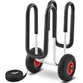 DaisyInner Stand up Paddle Board Surfboard Transport Cart with Airless Wheels Kayak Dolly Single up SUP Carrier Trolley Aviation Aluminum Stand up Paddle Board Cart for Paddleboard Surfboard