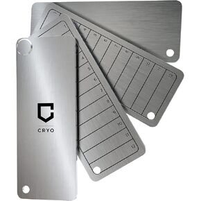 تخزين بذور التشفير من CRYO - محفظة فولاذية مشفرة - تخزين عبارات بذور الاسترداد - النسخ الاحتياطي للعملات المشفرة للبيتكوين للتخزين البارد - يخزن من 12 إلى 48 كلمة (SLIM)