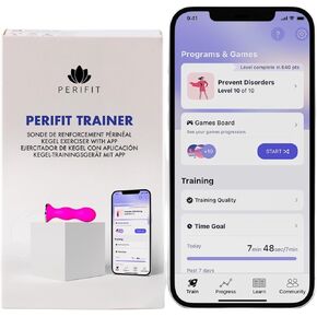 Perifit - Pelvic Floor Exerciser with App | Kegel Trainer | Strengthen Your Pelvic Floor, get Better Bladder Control, Stronger Pelvic Support (Pink)