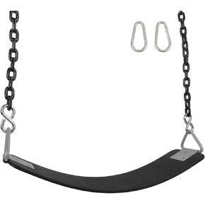 Swing Set Stuff Inc. Rubber Belt Seat with 8.5 Ft. Coated Chain Black in Saudi Arabia
