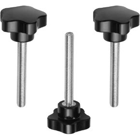 Othmro Star Hand Knob Tightening Screw 50mm Dia M10x80mm Male Thread Clamping Knob Screw Hand Tightening Knobs 3pcs