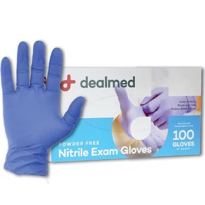 Dealmed Medical Exam Gloves – 90 Count X-Large Nitrile Gloves, Disposable, Non-Irritating Gloves, Latex Free Gloves, Multi-Purpose Use for a First Aid Kit and Medical Facilities