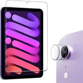 ProCase 1 Pack Screen Protector for iPad Mini 6 8.3 inch 2021 with 3 Camera Lens Protector, 9H Hardness HD Clear Tempered Glass Film Guard for iPad Mini 6th Generation