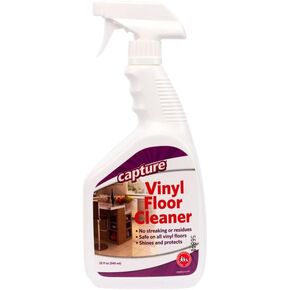 Capture Vinyl Floor Cleaner - Cleaning Liquid for Hard Vinyl Flooring - Household or Commercial - Kitchen, Bathroom - Engineered to Clean LVP, VCT, Vinyl Tile, Sheet Vinyl - 32oz Portable Spray Bottle