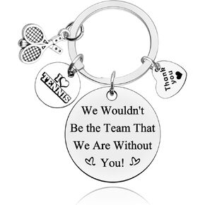 Baipilu Tennis Keychain Gift Thank You Gift Keychain for Tennis Lover Appreciation Gift for Tennis Coach Keyring