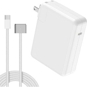 140W USB C Mac Book Charger Power Adapter for Mac Book Pro 13-16 inch M1 M2 2016-2023, Mac Book Air 13 15 inch M1 M2 M3 2018 2019 2020 2022 2023 2024, 6.6 FT Braided Usb-c to Mag 3 Cable LED Indicator