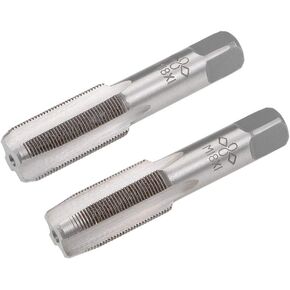 uxcell Metric Hand Tap M18 Thread 2 Pitch 4 Straight Flutes H2 Alloy Tool Steel Bottom & Taper Screw Tap Set Tapping Tools for Repairing 1 Pair
